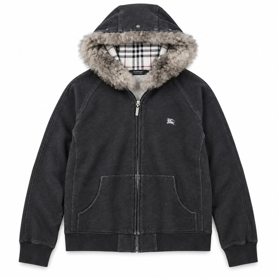 Plaid Lined Zip Hoodies