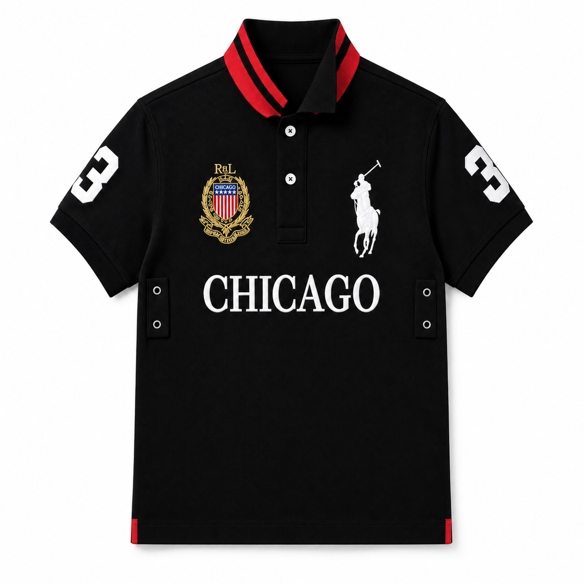 Chicago — Black / Red — Polished front