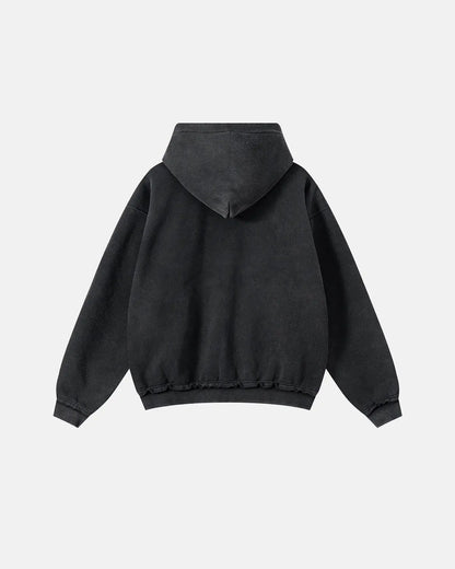 Washed License Zip Hoodie