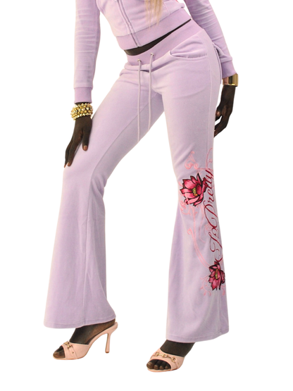 Velour Y2K Tracksuit - Lilac