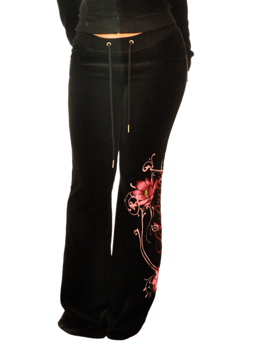 Velour Y2K Tracksuit - Black