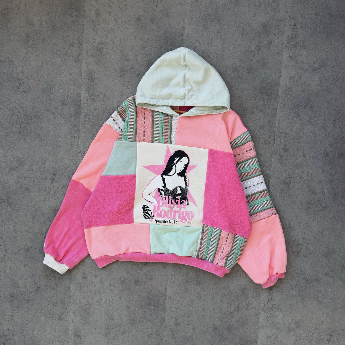 Sparkle Hoodie - Pink/Mint