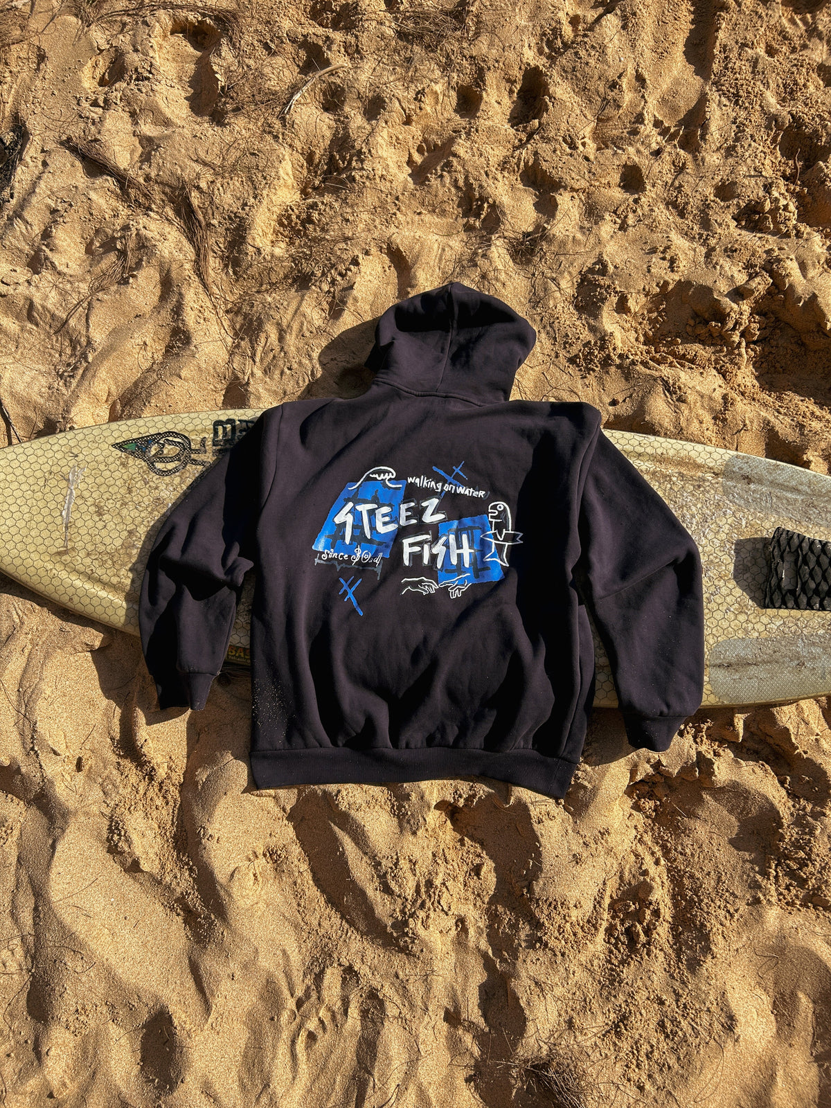 Walk On Water Surf Hoodie back