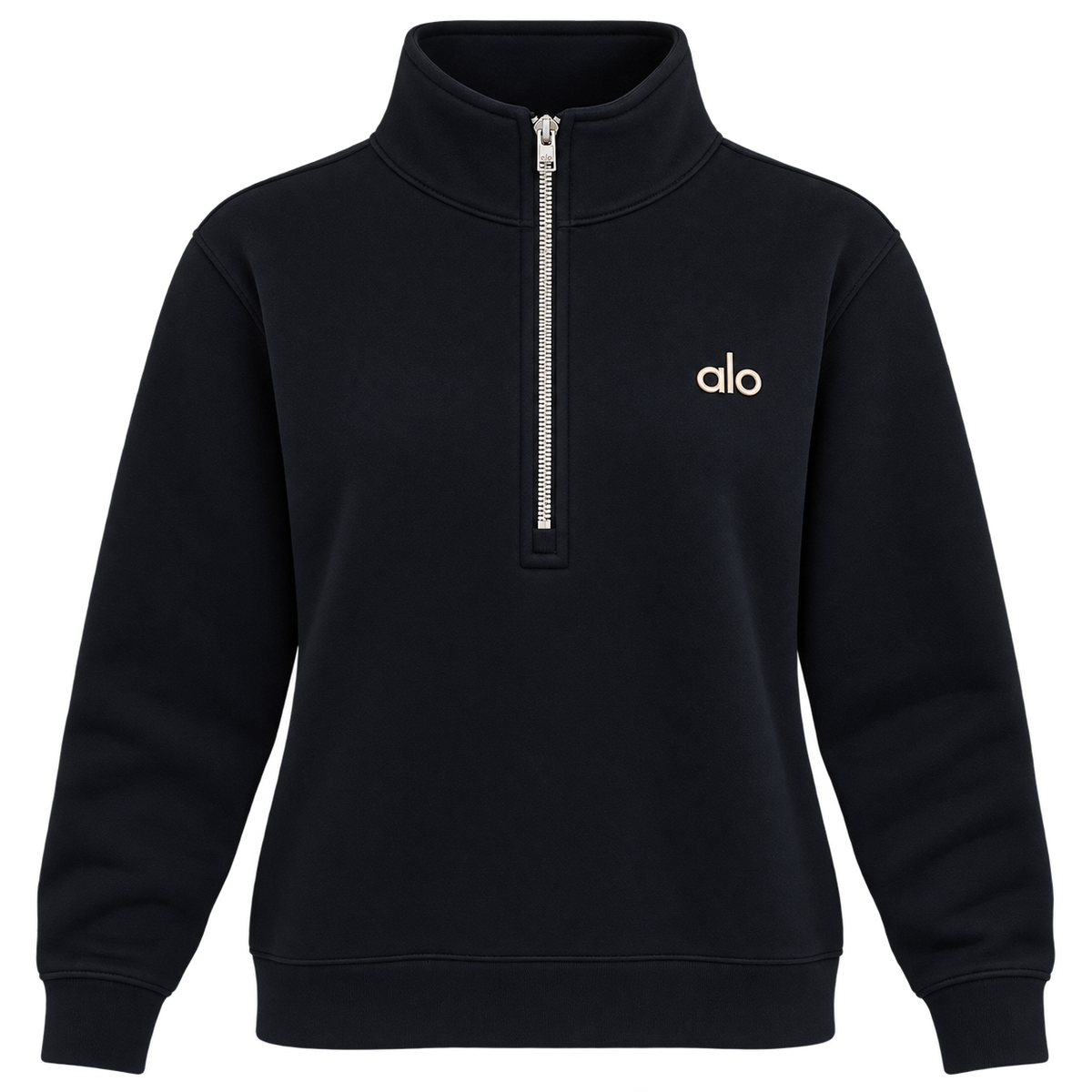 Black ALO Quarter Zip — Front