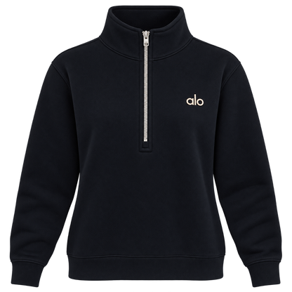 Black ALO Quarter Zip — Front