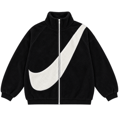 Black Giant Swoosh Fleece — Front