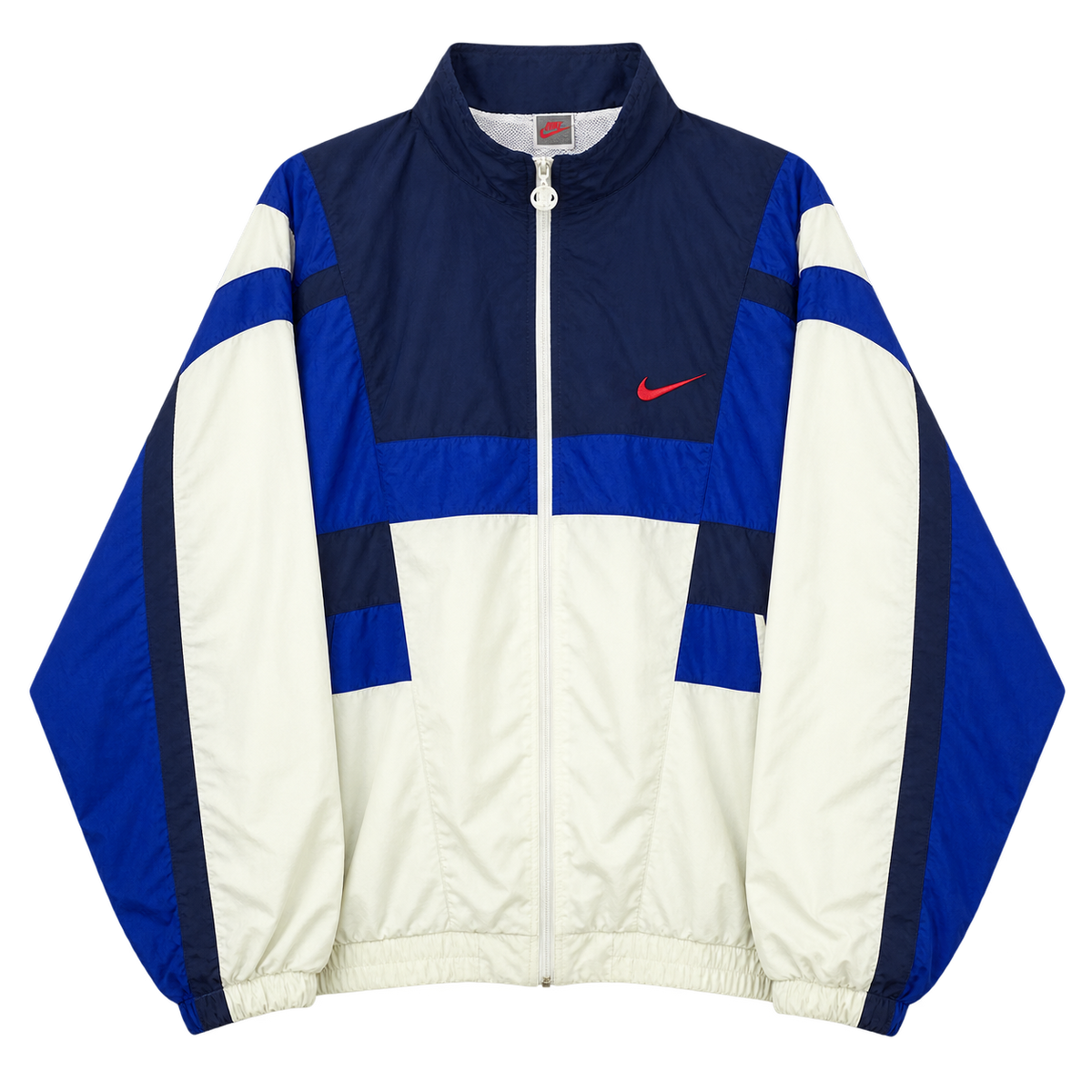 Blue / Cream Block Jacket — Front