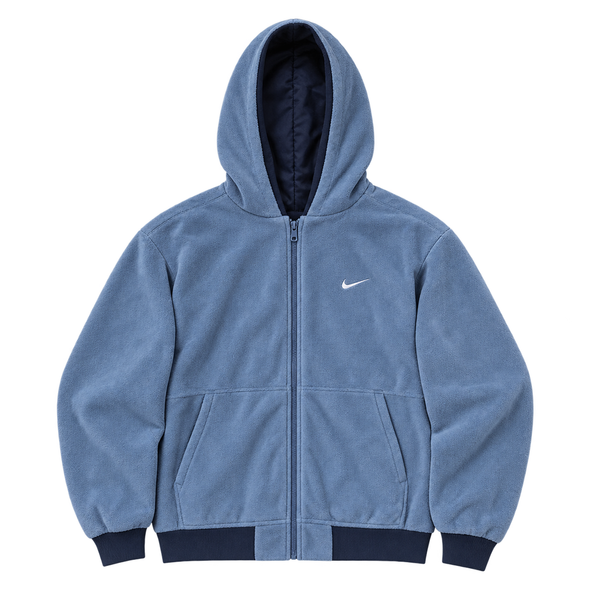 Blue Zip Hoodie — Front