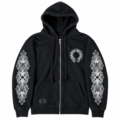 Black White Zip