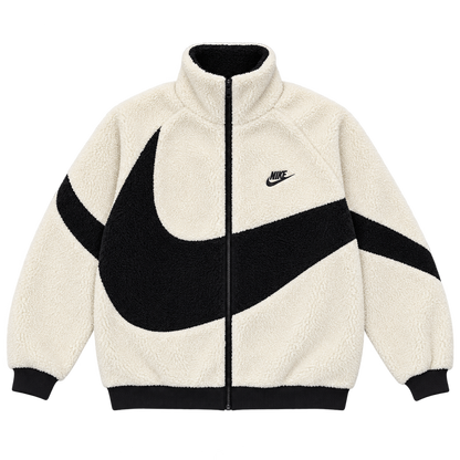 Cream Swoosh Fleece — Front