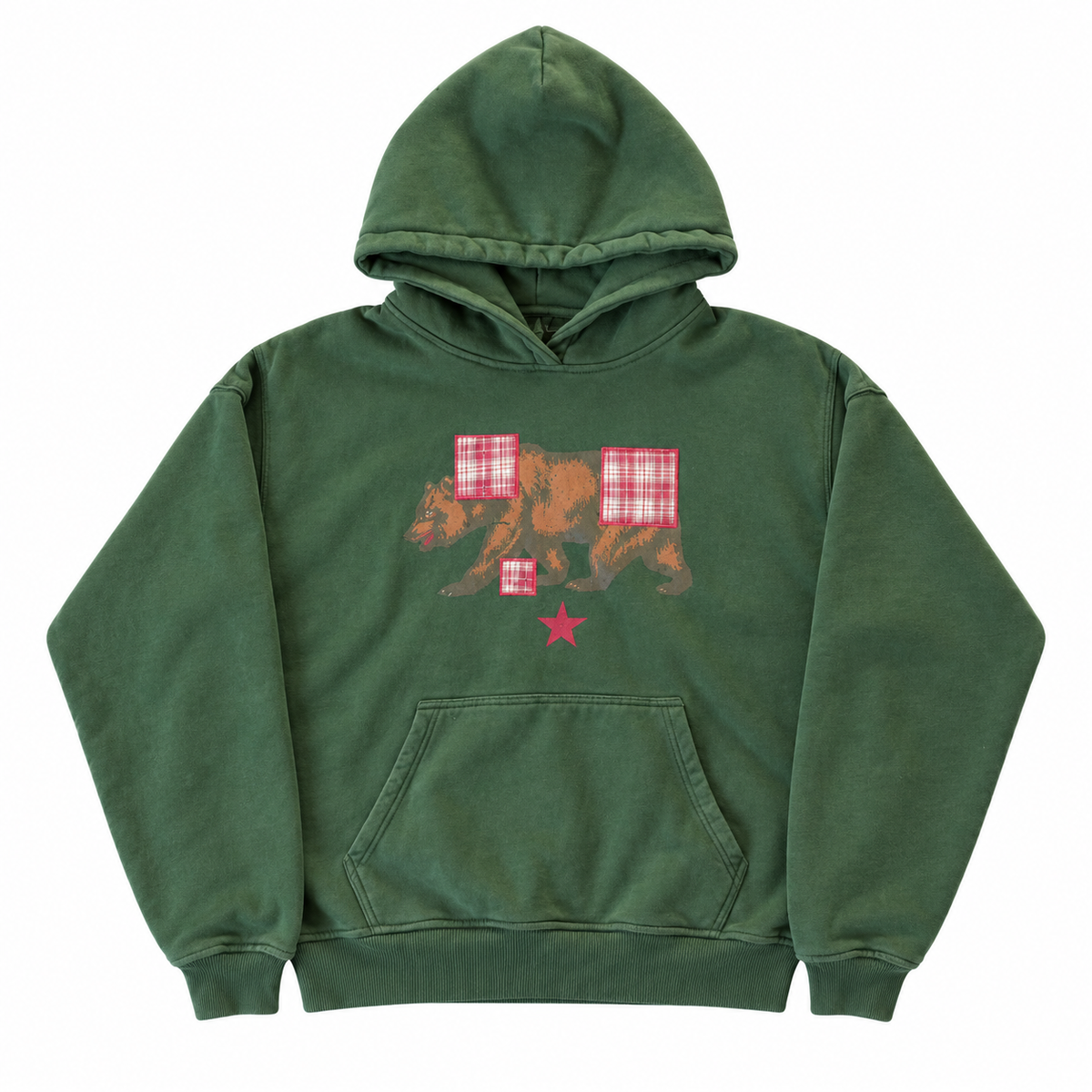 Bear Patch Hoodie - Forest