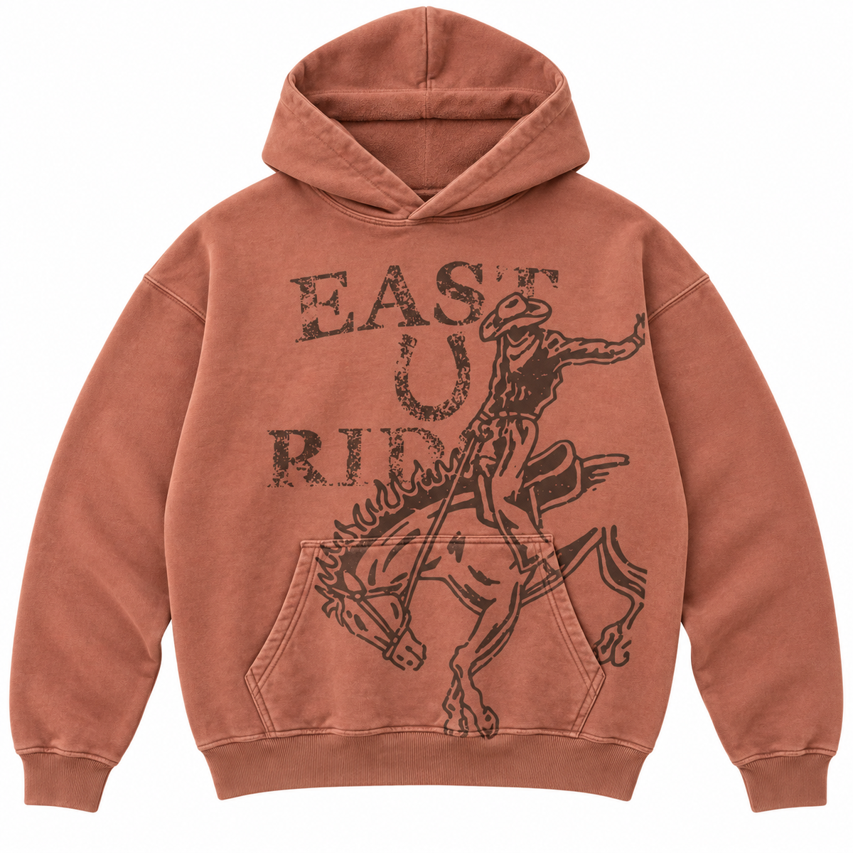 Cowboy Graphic Hoodie - Rust