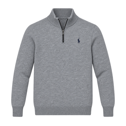 Gray Quarter Zip — Front