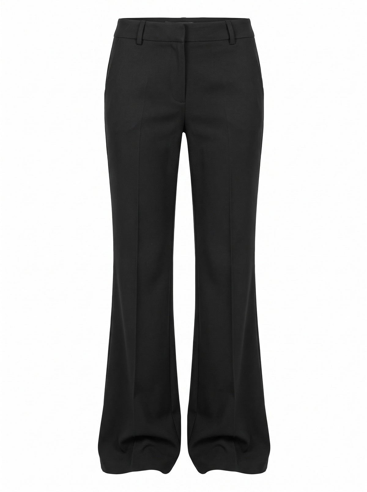 Low Rise Flare Trousers - Black