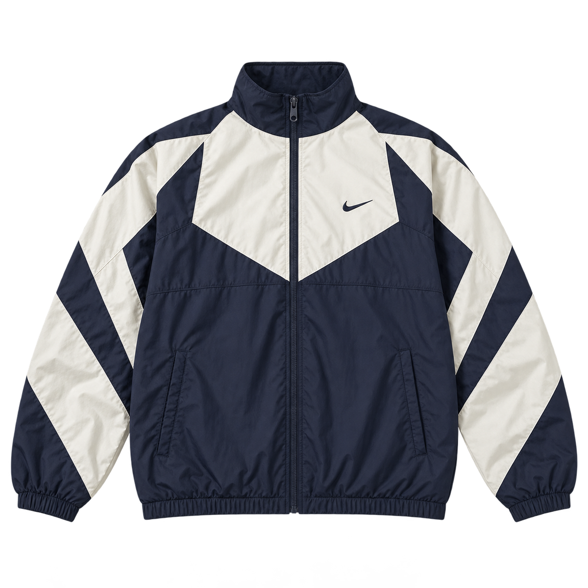Navy / Cream V Panel — Front