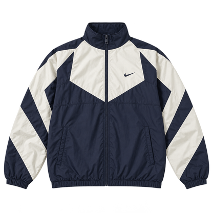Navy / Cream V Panel — Front