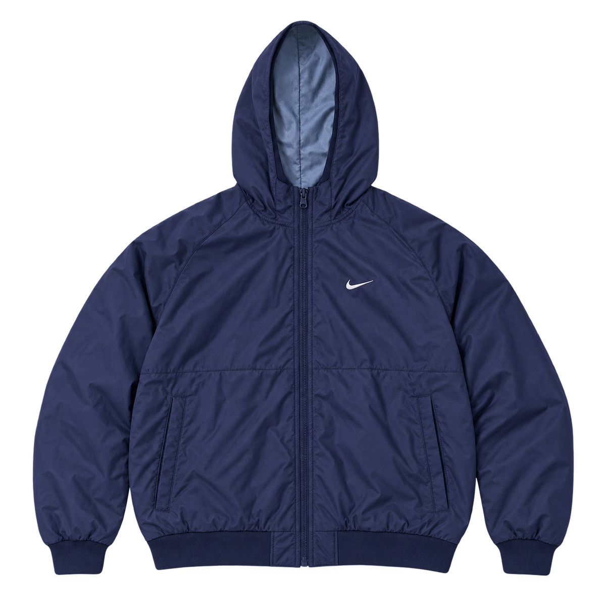 Navy Zip Hoodie — Front