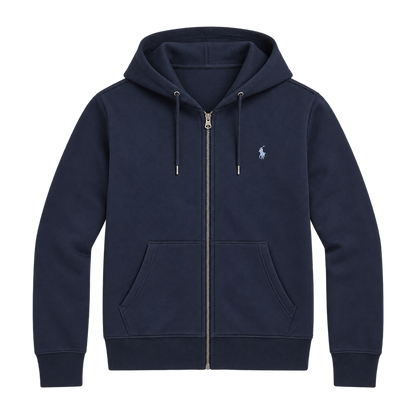 Navy Zip Hoodie — Front