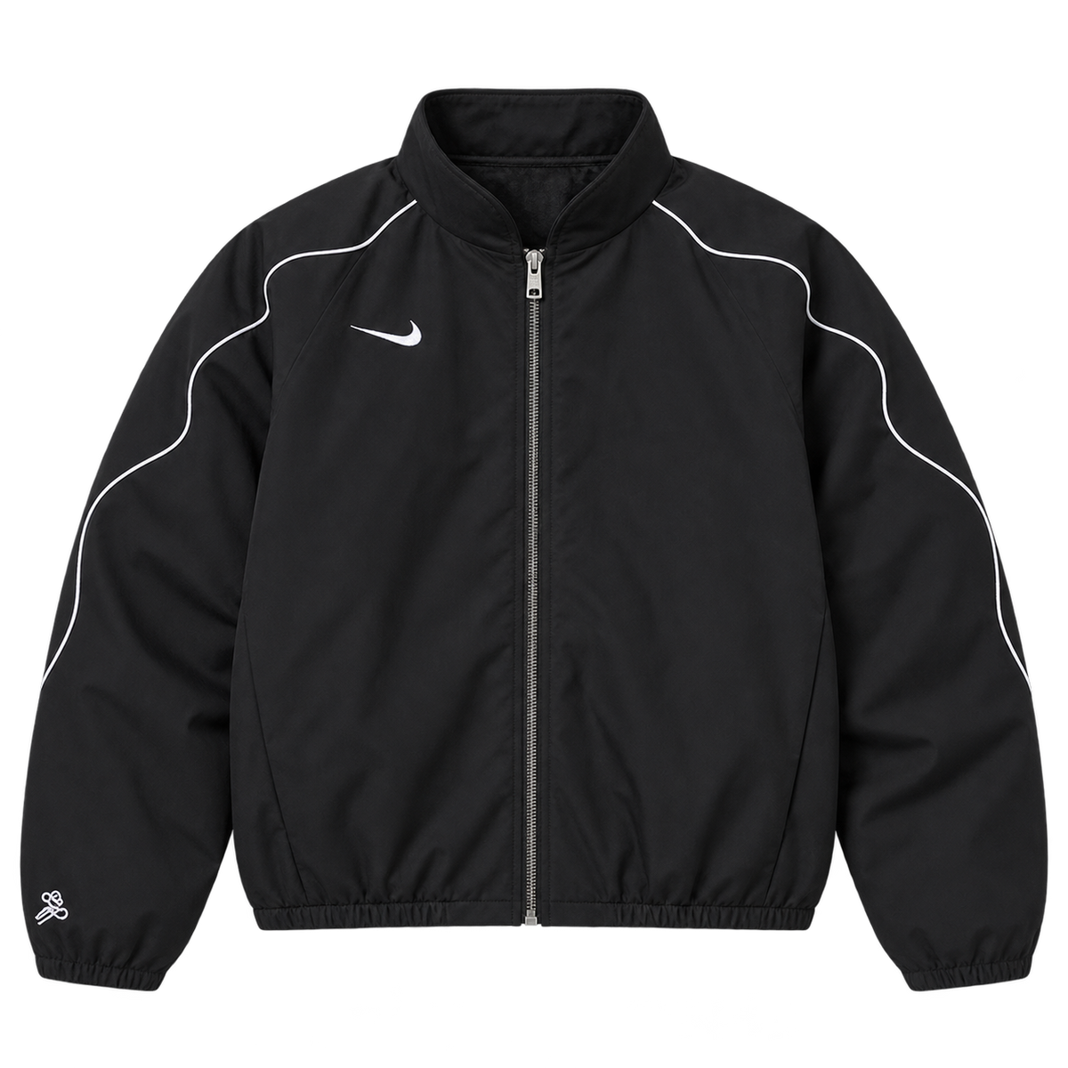 Black Oval Back Jacket — Front