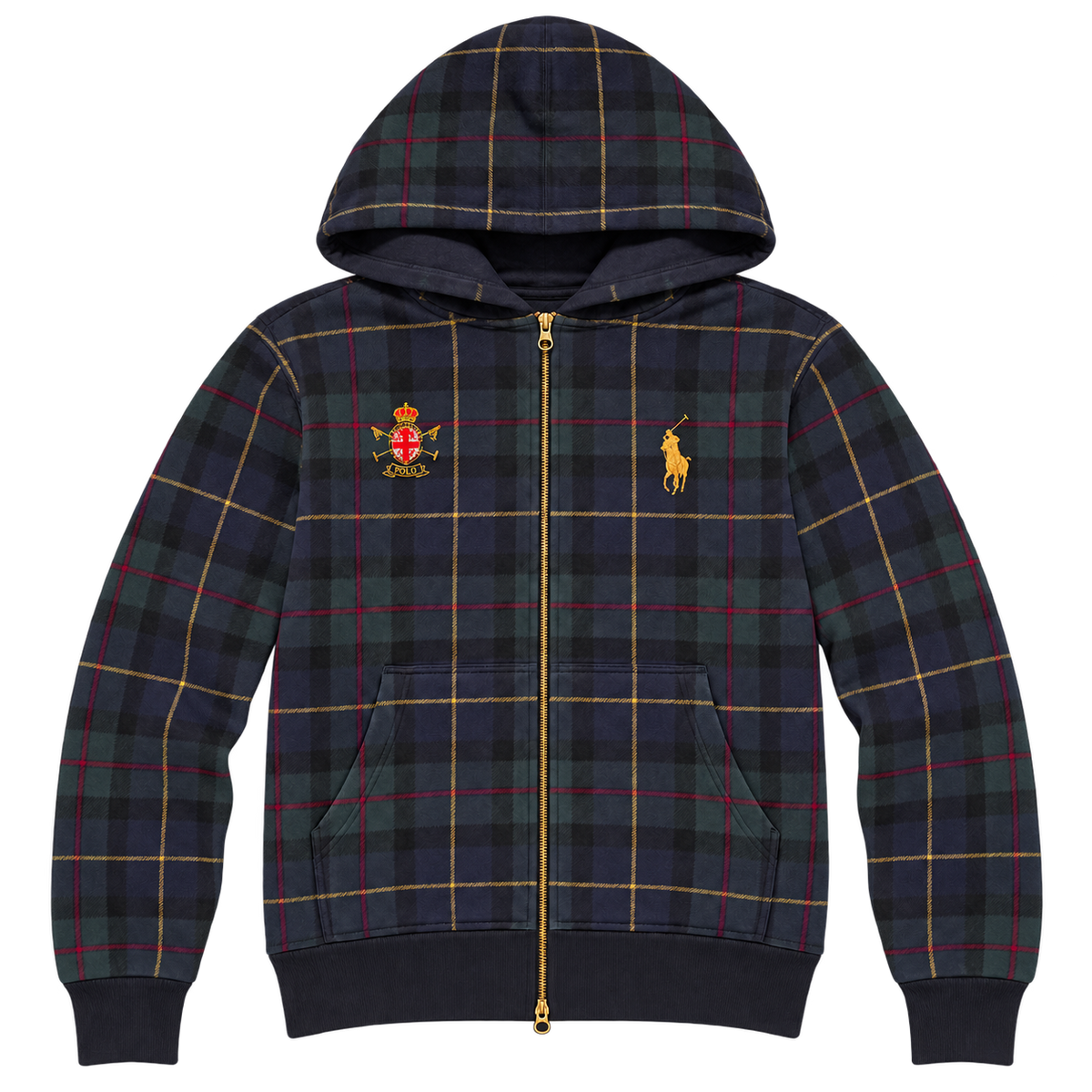 Tartan Zip Hoodie — Front