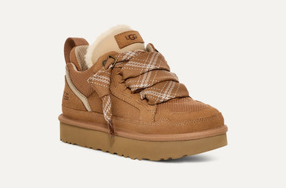 Chestnut lace-up sneakers — original product photo