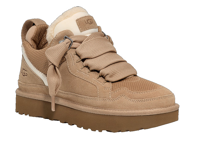 Sand lace-up sneakers — original product photo