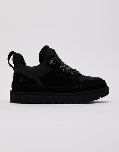 Black lace-up sneakers — original product photo