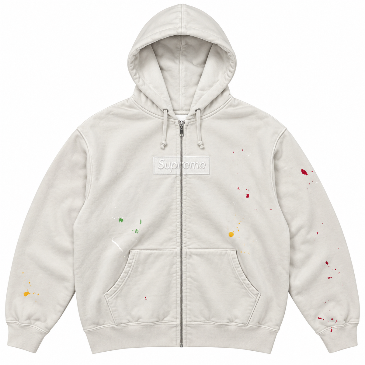 Paint Fleck Zip - Cream